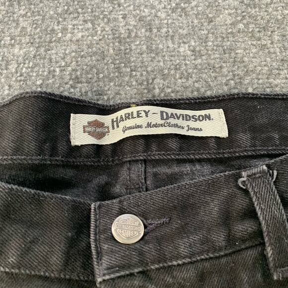 Harley-Davidson Motorcycles Jeans Mens 34x34 Black Denim Relaxed Fit *READ DESC* - Picture 7 of 16